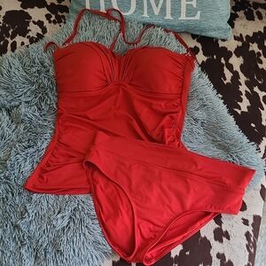 Skye Tankini Red Like New So Sexy Gorgeous Red Large
